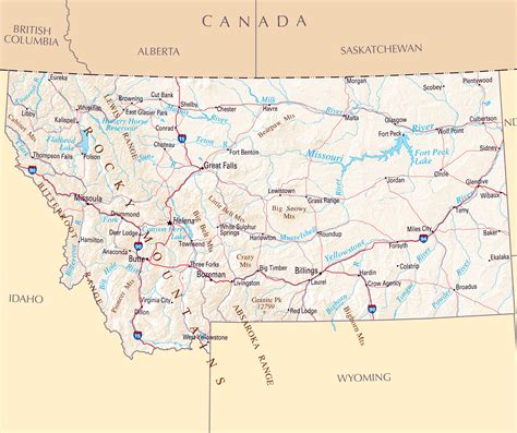 map of montana towns|Map of Montana .